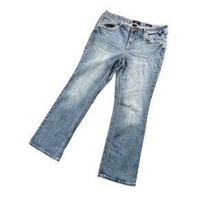 Earl Jeans Slim Bootcut Jeans‎ Womens 18W Blue Denim Embellished Pockets